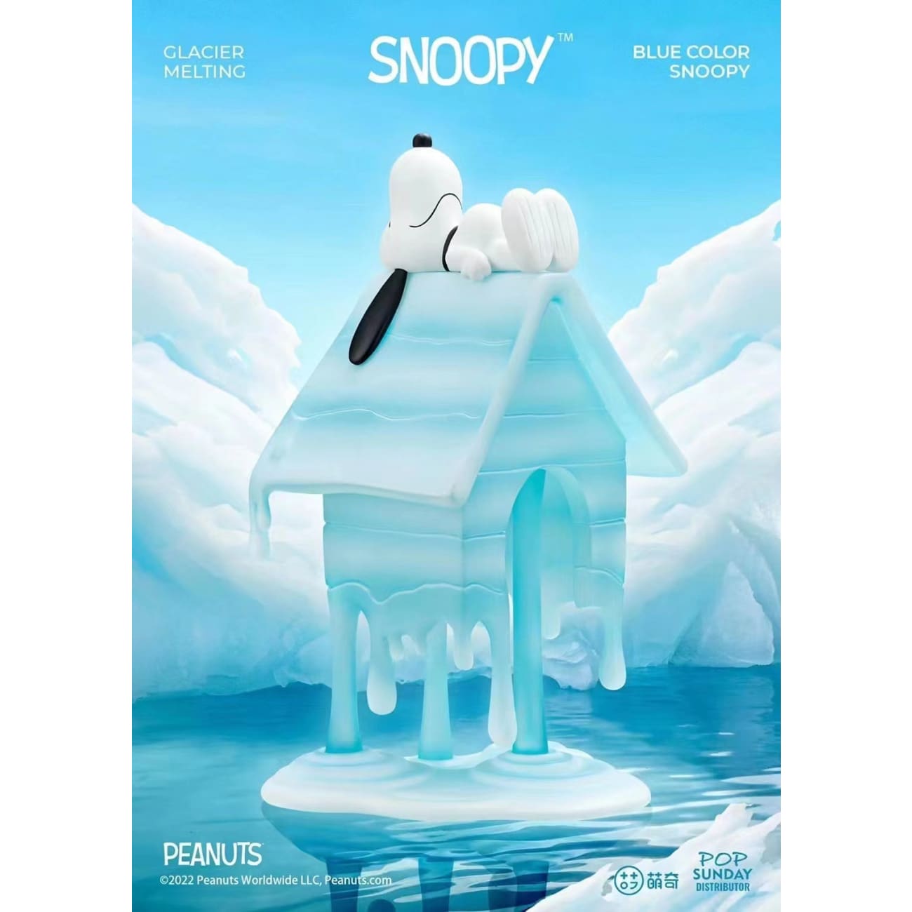 Meng Qi X POP Sunday - Glacial Melting Snoopy [Blue Color / Cow Color]