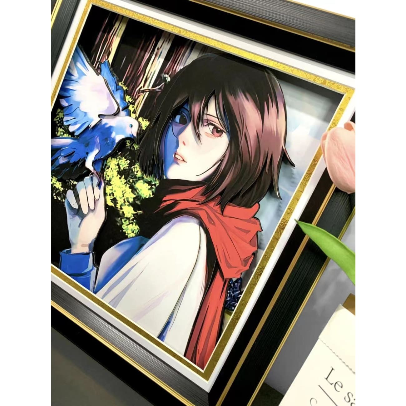 Mikasa Ackerman 3D Poster Frame [36cm x 36cm]