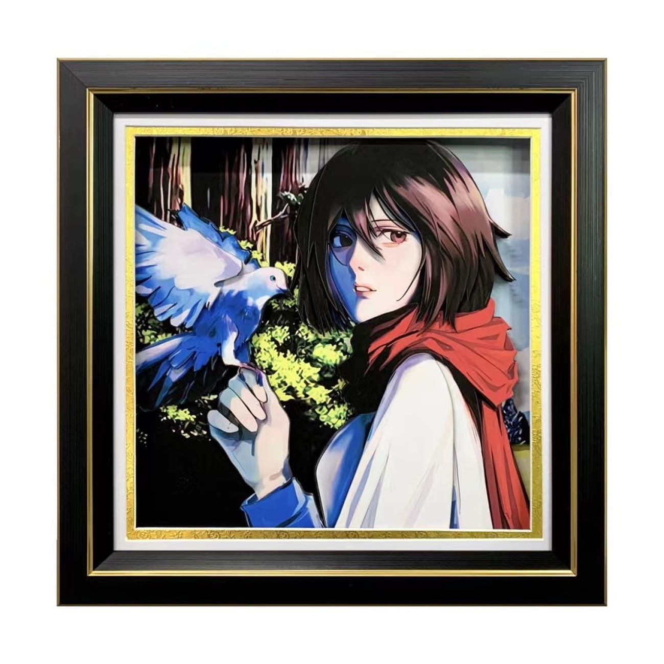 Mikasa Ackerman 3D Poster Frame [36cm x 36cm]