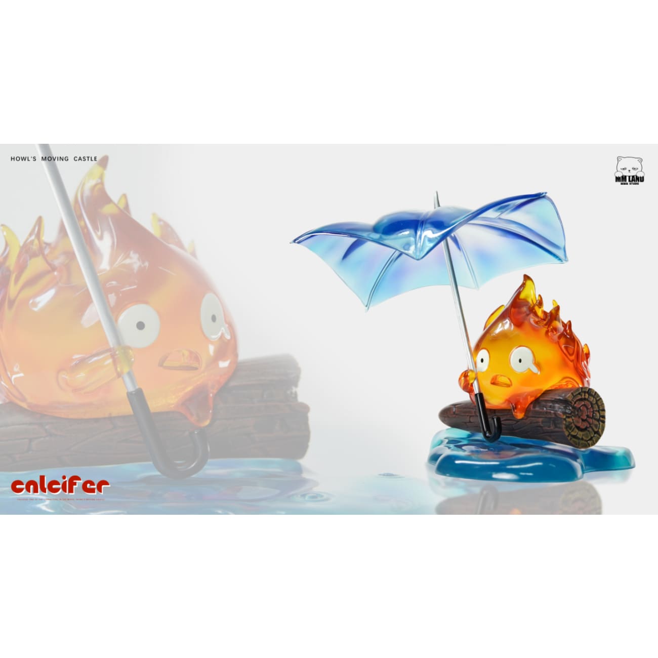 MMLAND Studio - Calcifer Holding An Umbrella In The Rain