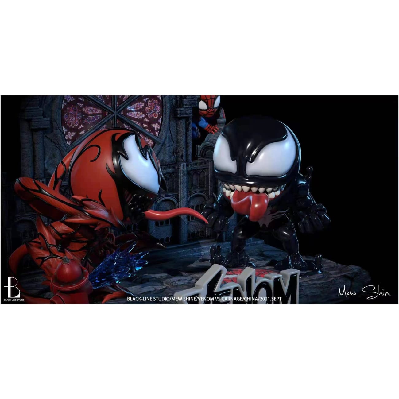 Model Craft X Black-Line  - Venum VS Spiderman Carnage [4 variants]