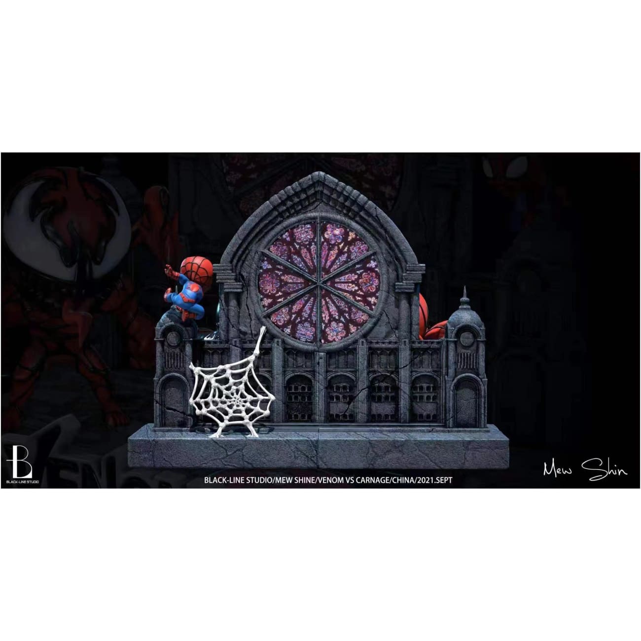 Model Craft X Black-Line  - Venum VS Spiderman Carnage [4 variants]