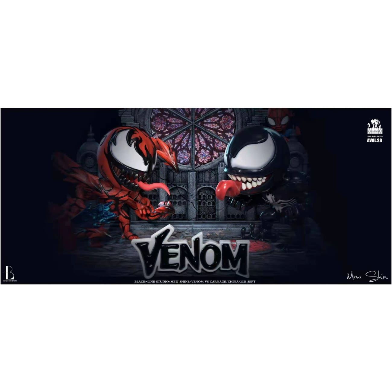 Model Craft X Black-Line  - Venum VS Spiderman Carnage [4 variants]