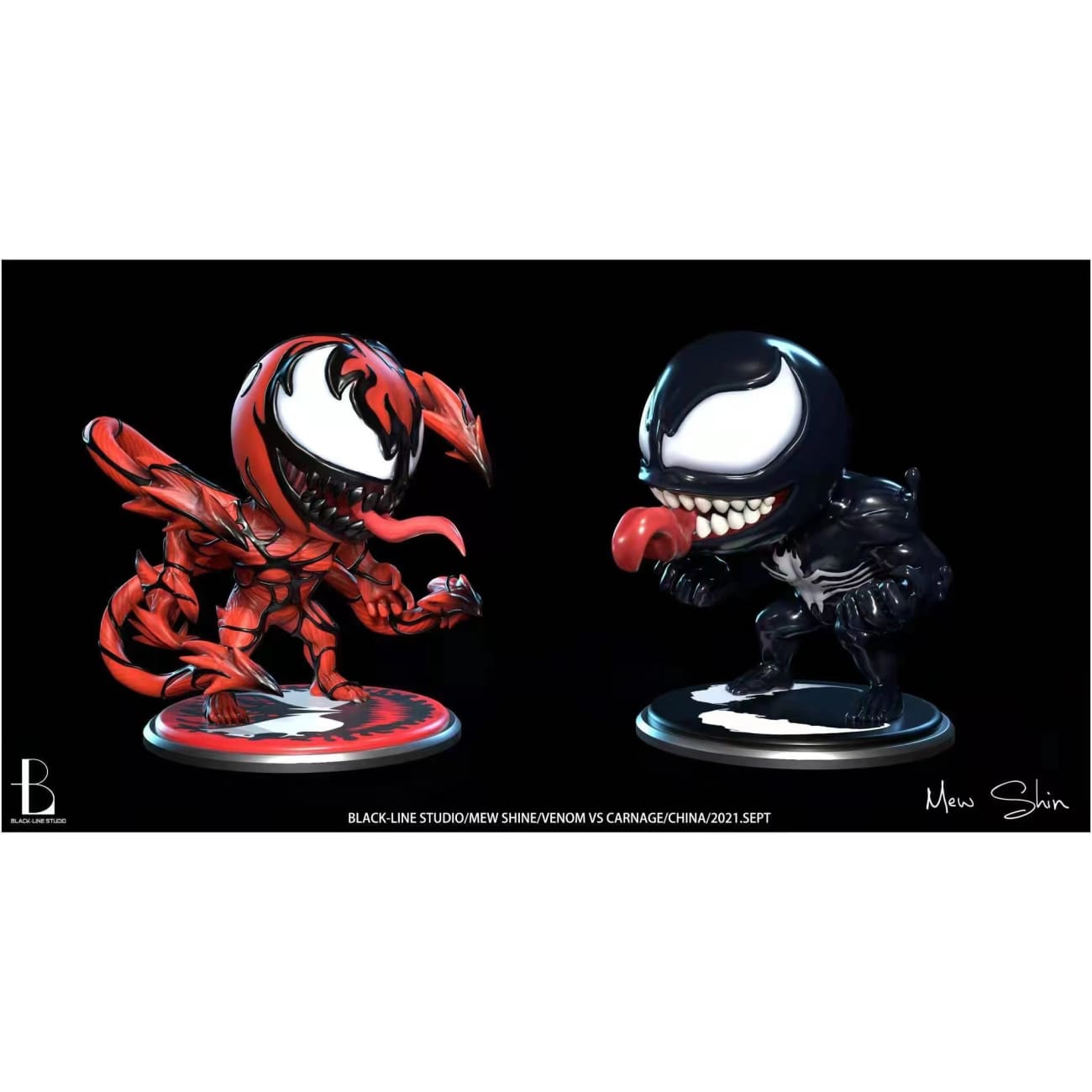 Model Craft X Black-Line  - Venum VS Spiderman Carnage [4 variants]