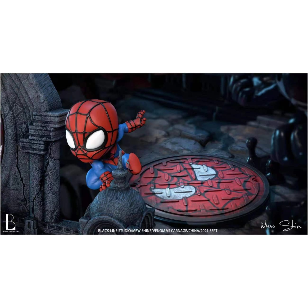 Model Craft X Black-Line  - Venum VS Spiderman Carnage [4 variants]