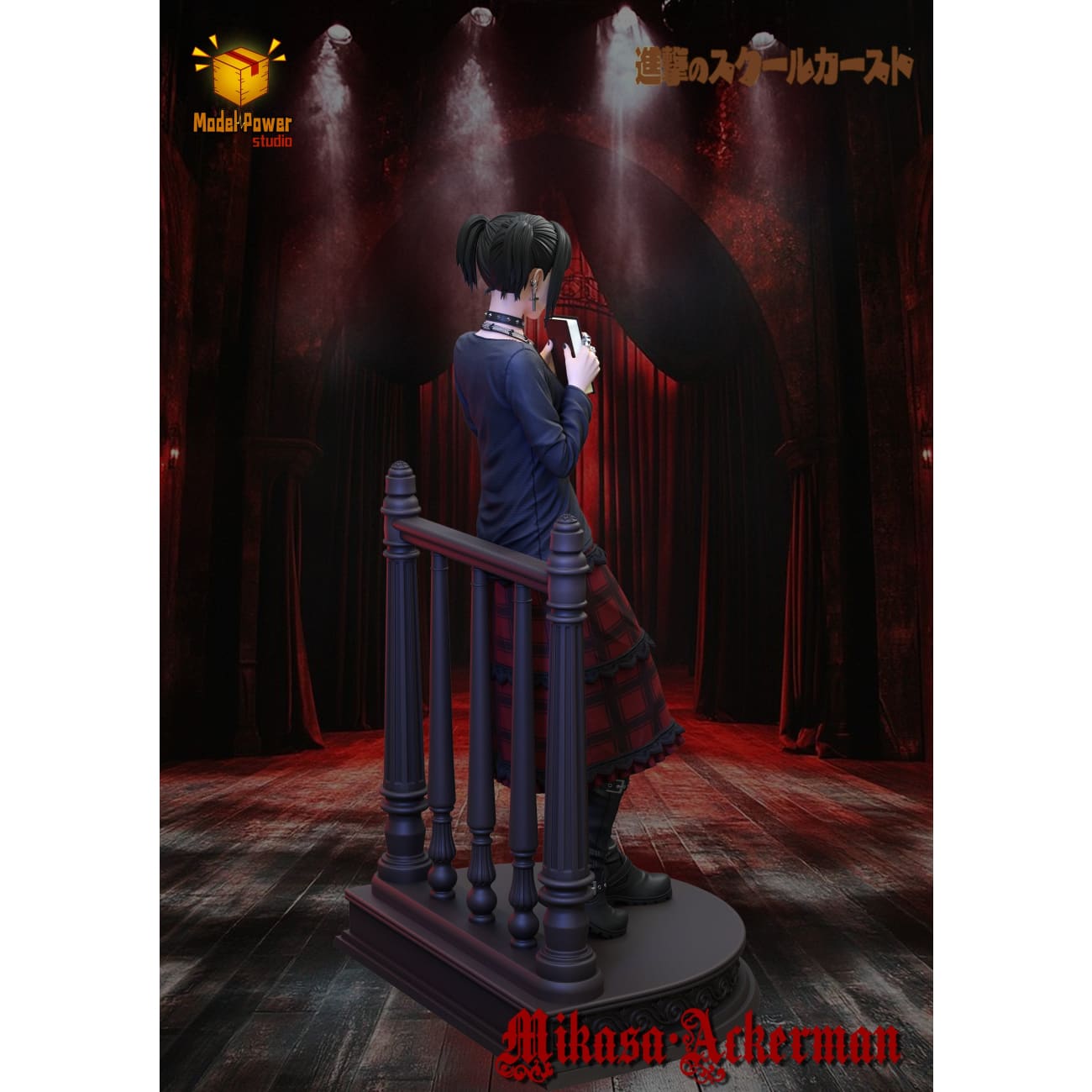 Model Power Studio - Mikasa Ackerman High School Student Ver.
