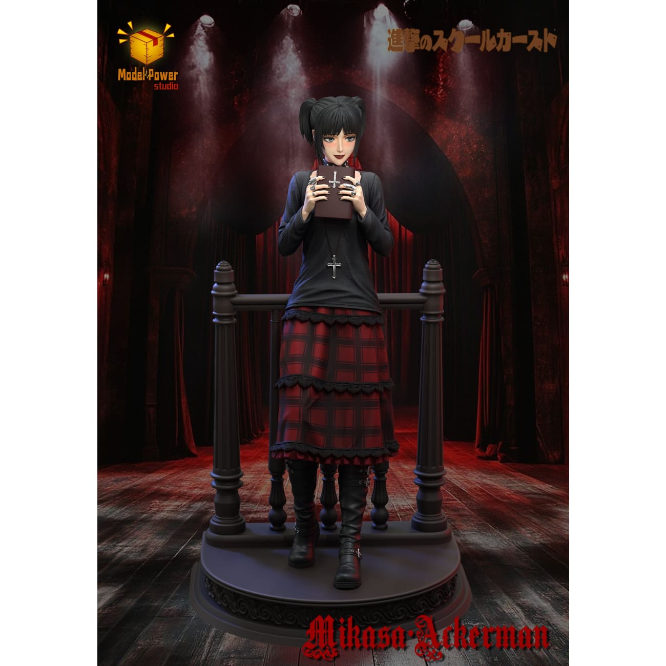 Model Power Studio - Mikasa Ackerman High School Student Ver.