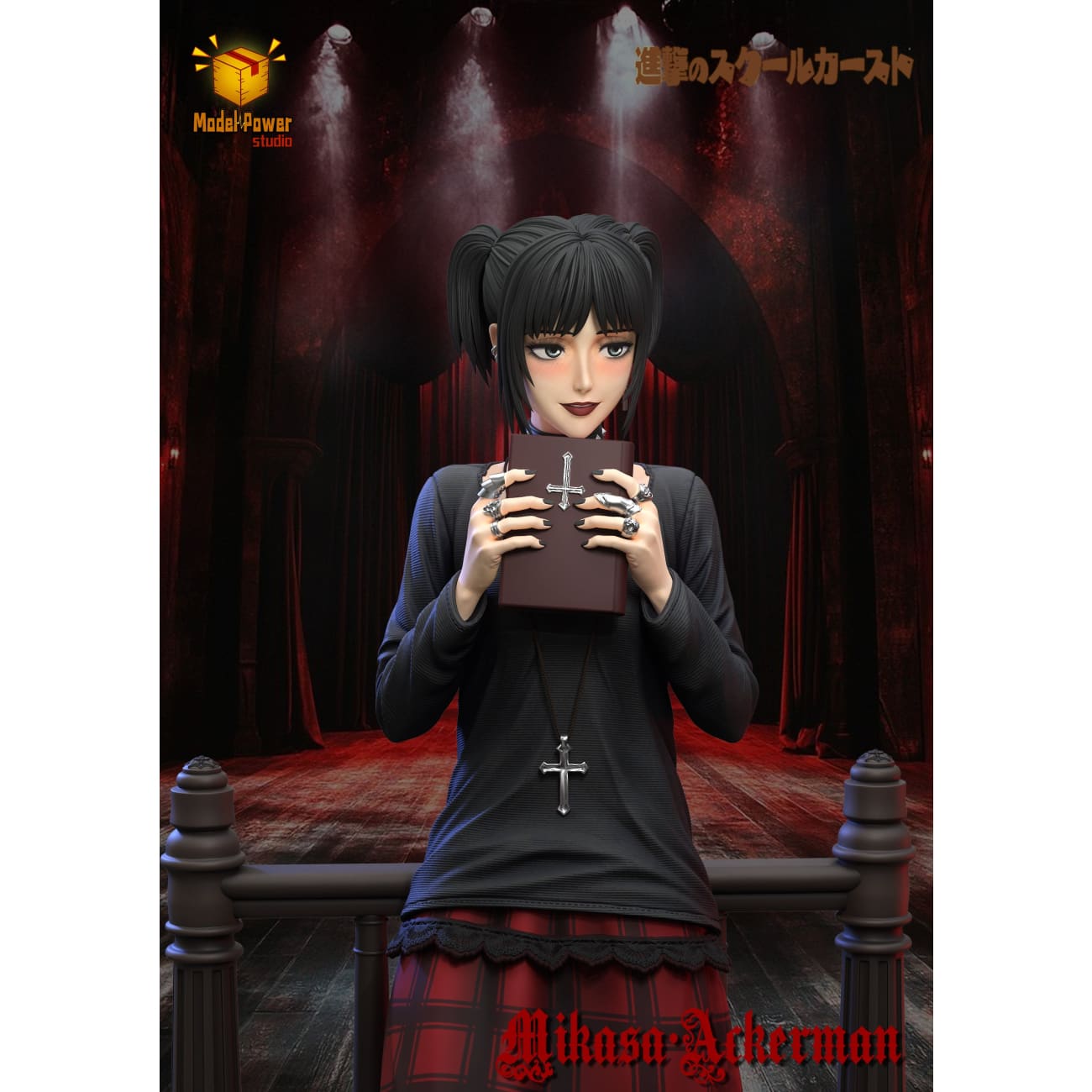 Model Power Studio - Mikasa Ackerman High School Student Ver.