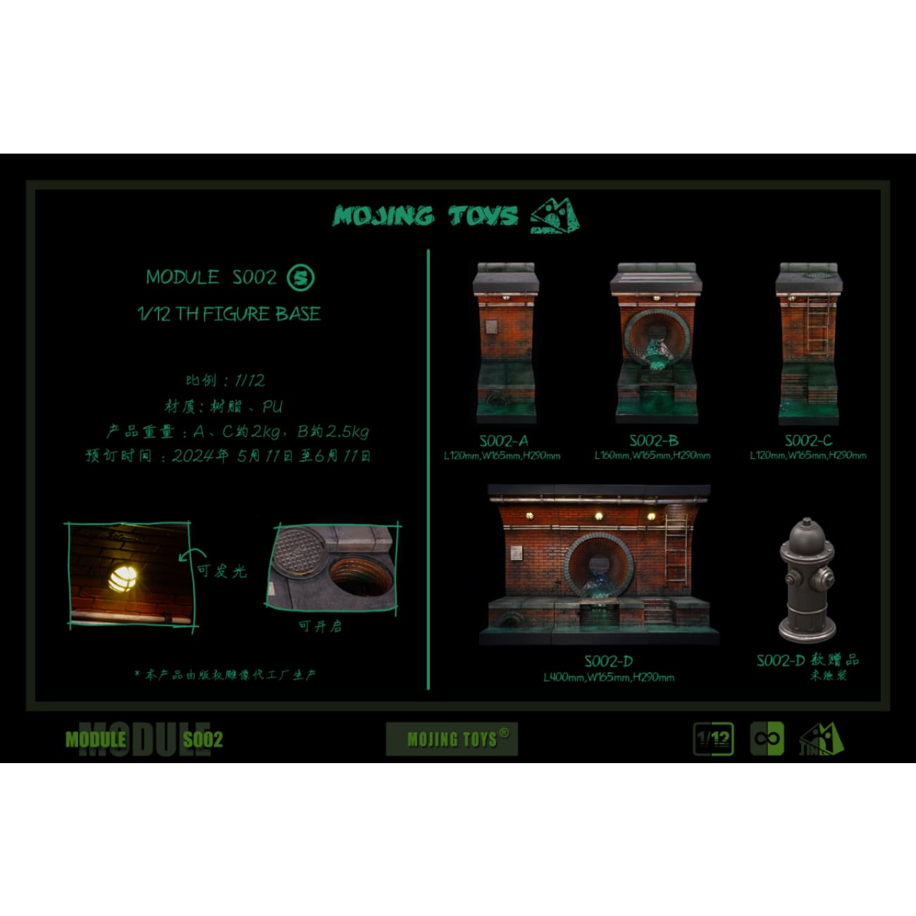 mOjing Toys - American Comic Sewe Diorama Base [4 Variants]