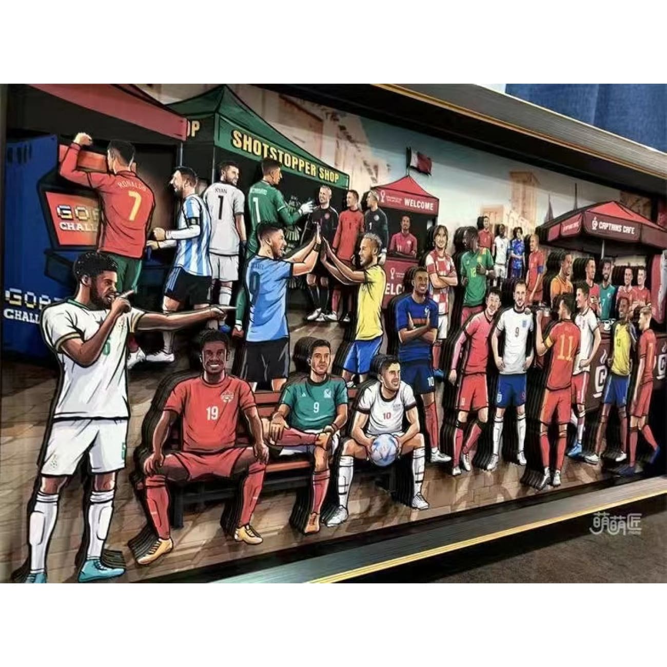 Momo Studio - Cristiano Ronaldo & Lionel Messi 3d Poster