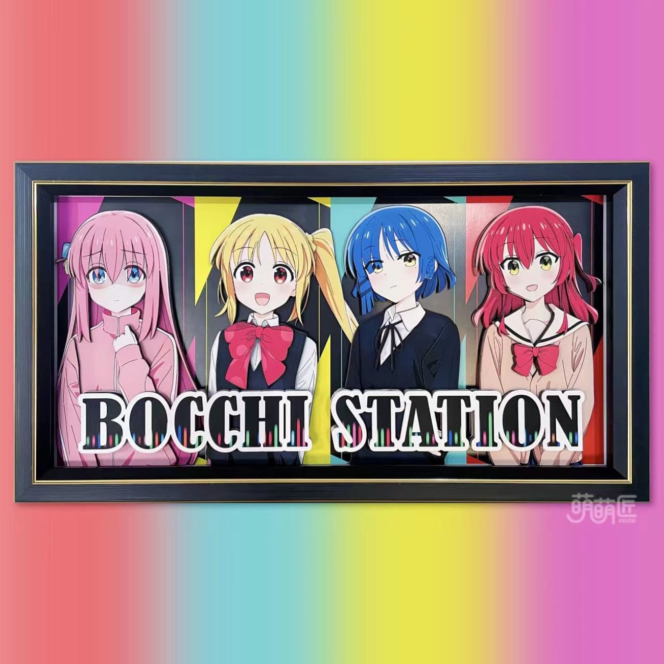 Momo Studio - Hitori Gotoh, Nijika Ijichi, Ryo Yamada & Ikuyo Kita 3D Poster Frame