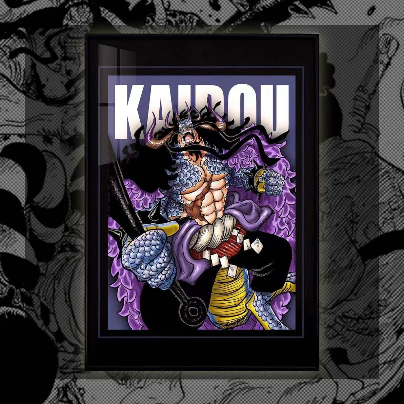 Monkey D Luffy Gear 5 Nika / Kaidou Poster Frame [38cm x 53cm]