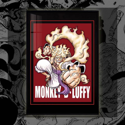 Monkey D Luffy Gear 5 Nika / Kaidou Poster Frame [38cm x 53cm]