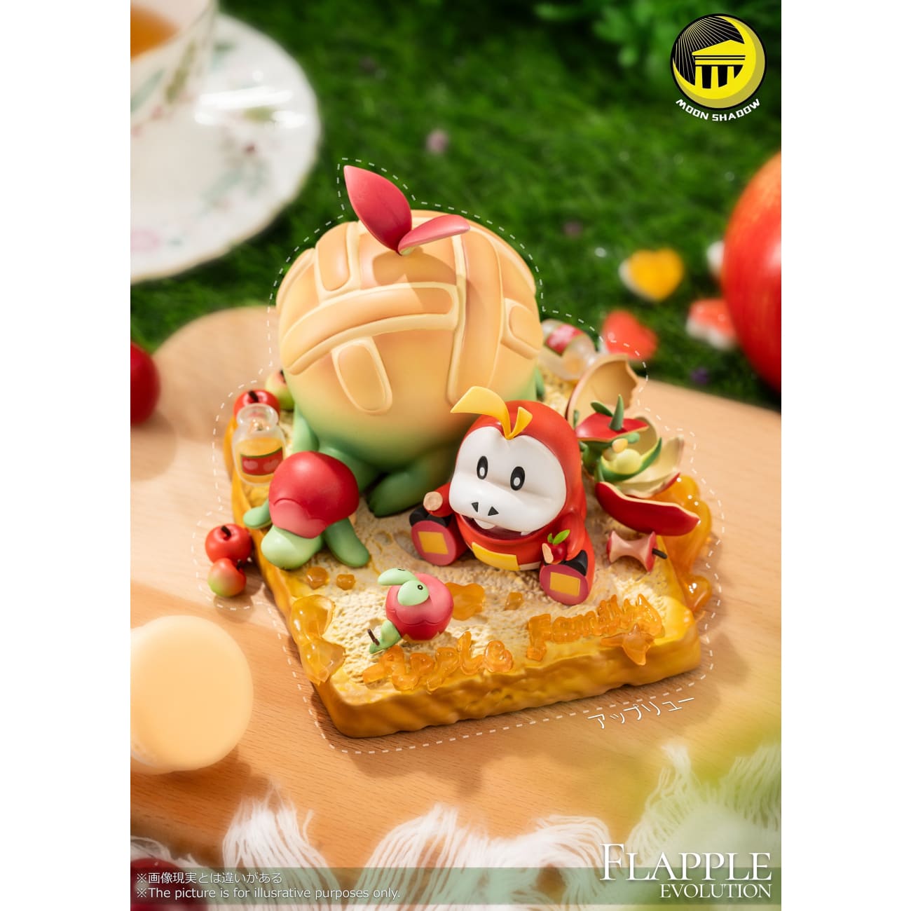 Moon Shadow Studio - Apple Family Picnic (Fuecoco, Applin, Flapple & Appletun)