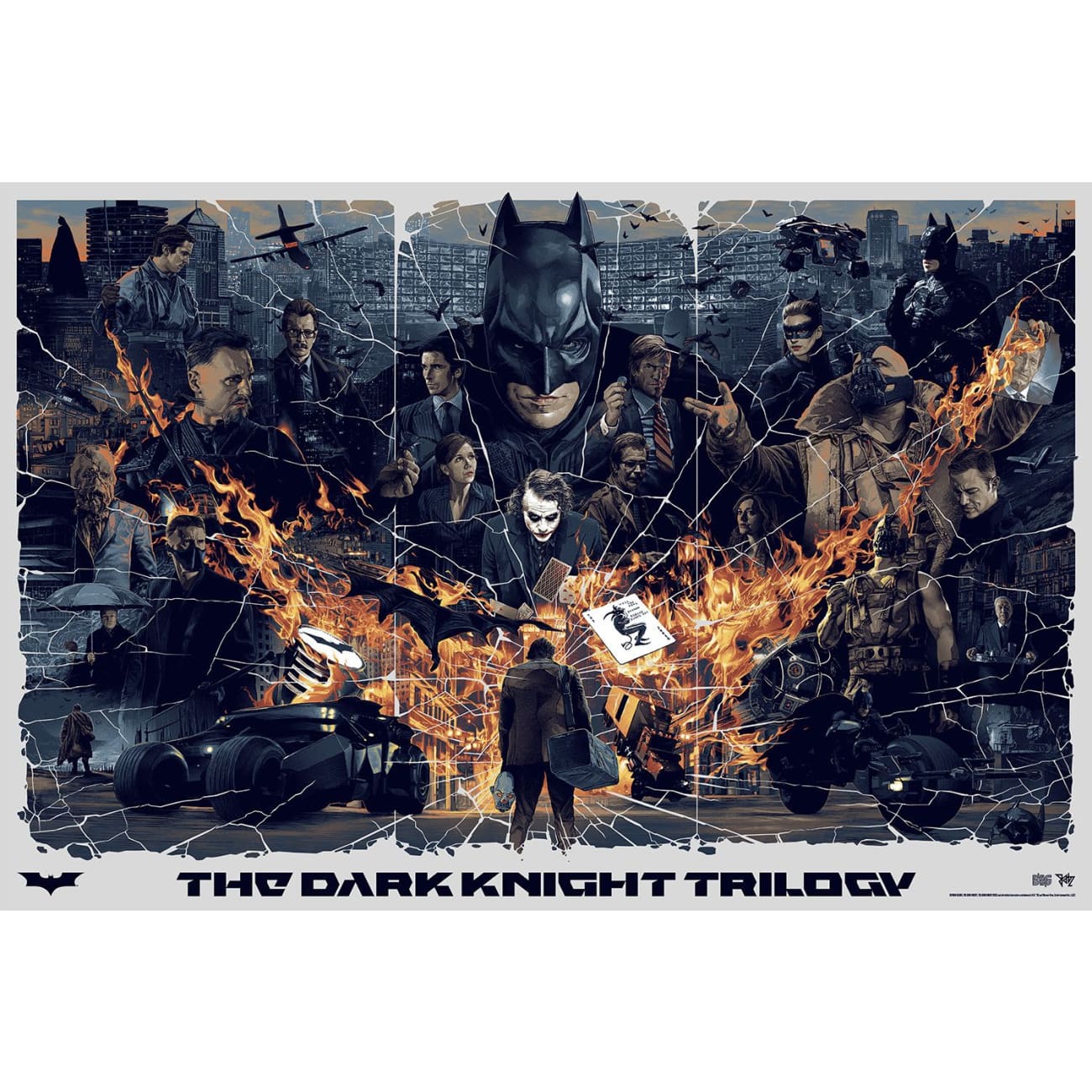 Movie Poster - "The Dark Knight Trilogy (Bhutan Blue)" Poster