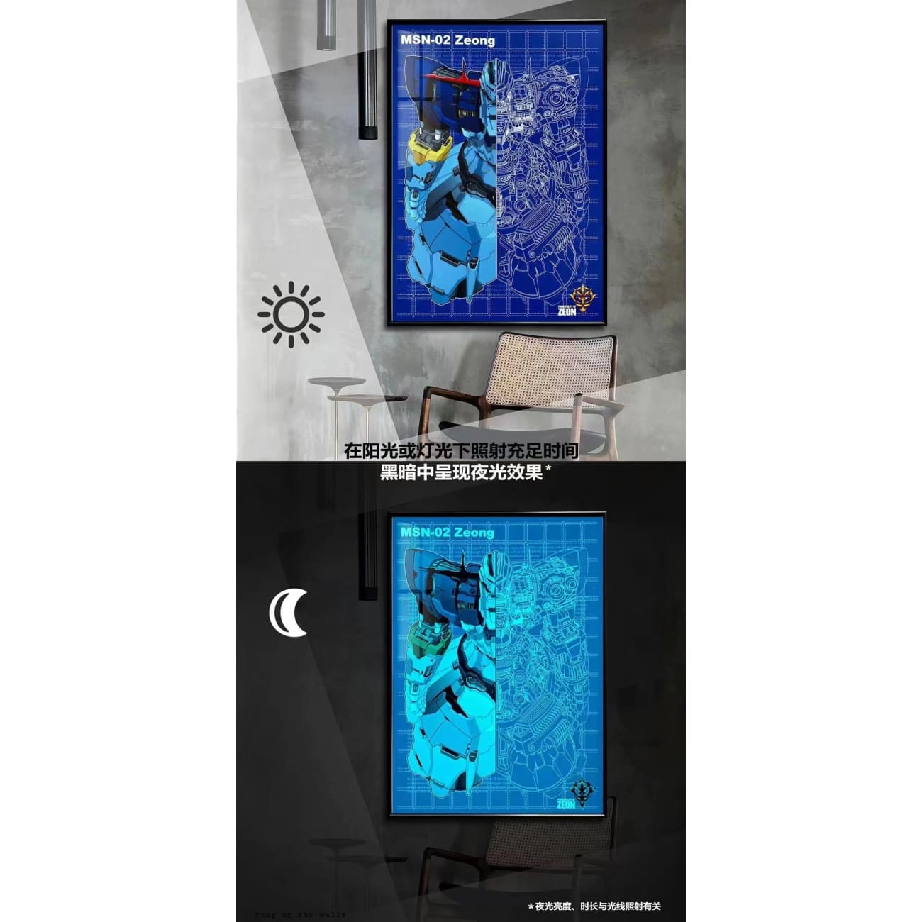 MSN-02 Zeong Blue Print Poster [38cm x 53cm]