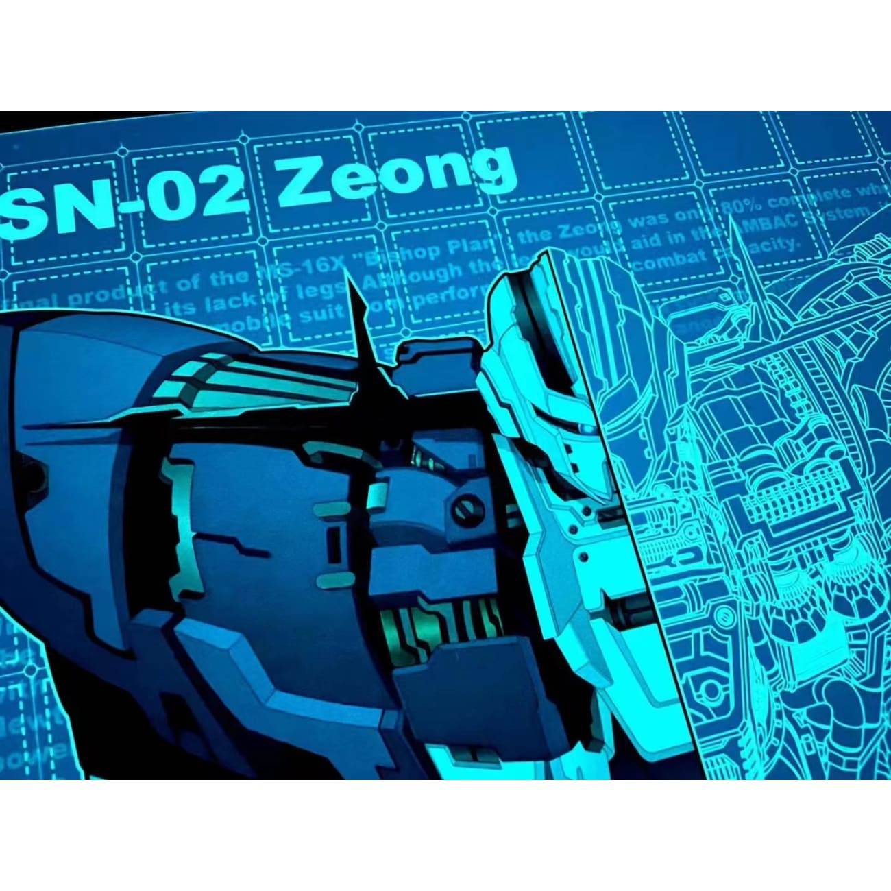 MSN-02 Zeong Blue Print Poster [38cm x 53cm]
