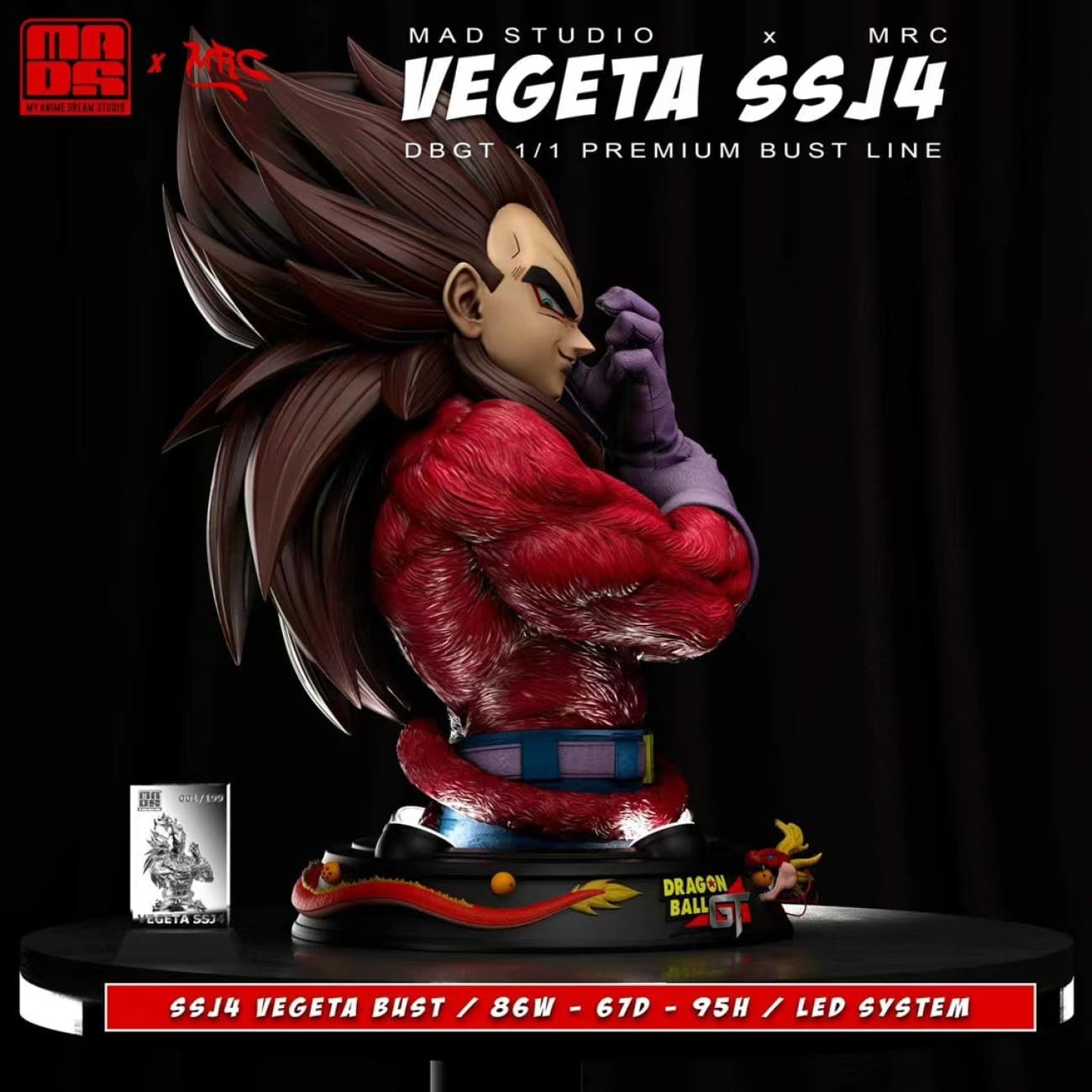 My Anime Dream Studio (MAD) x MRC - Super Saiyan 4 Vegeta Bust [2 Variants]
