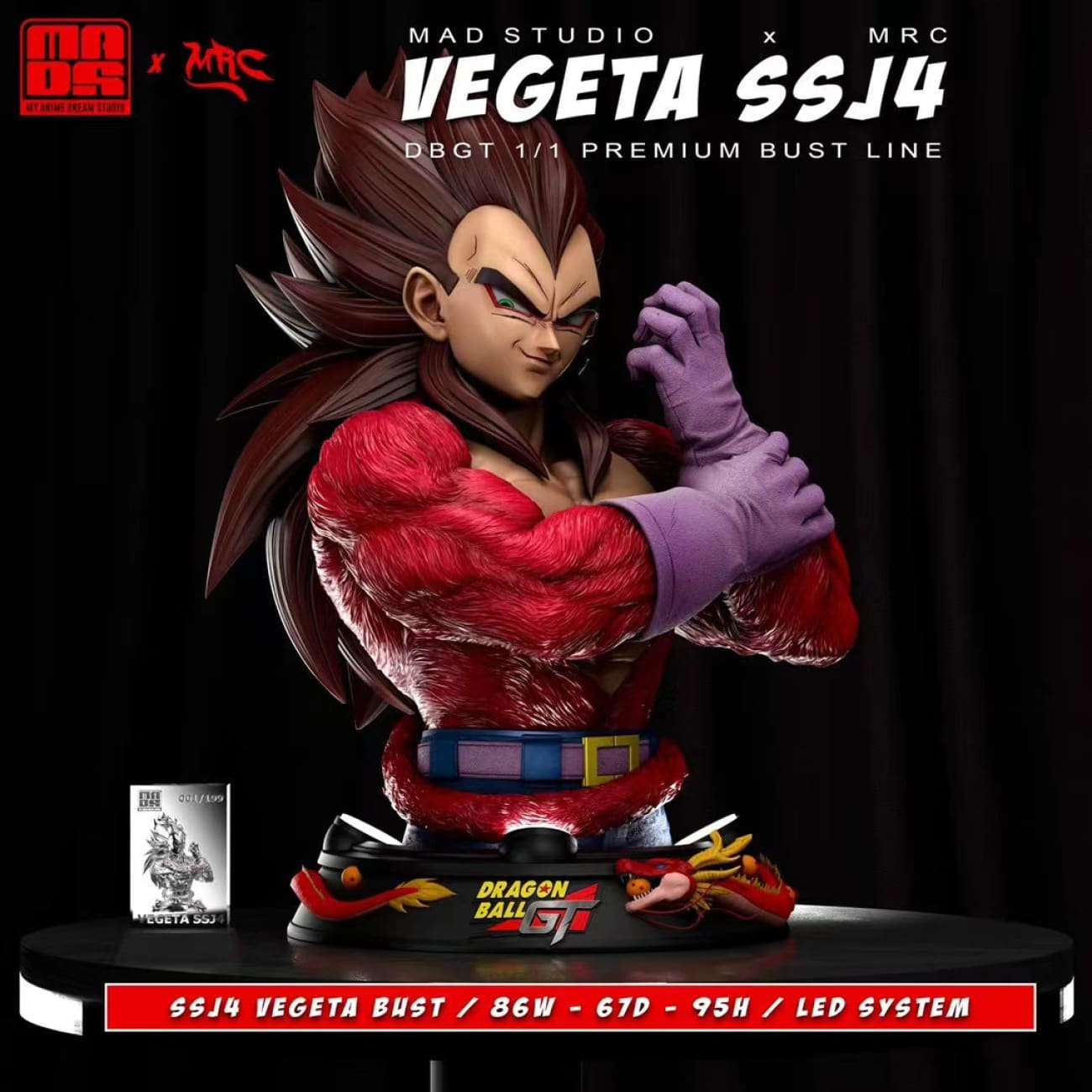 My Anime Dream Studio (MAD) x MRC - Super Saiyan 4 Vegeta Bust [2 Variants]