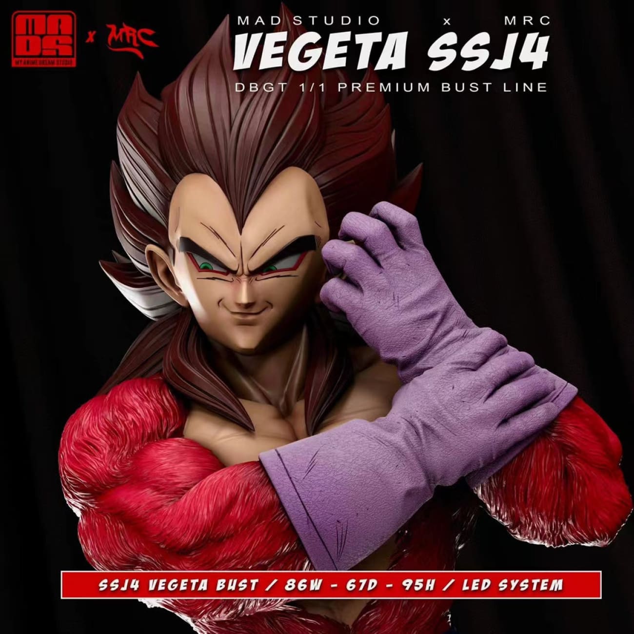 My Anime Dream Studio (MAD) x MRC - Super Saiyan 4 Vegeta Bust [2 Variants]