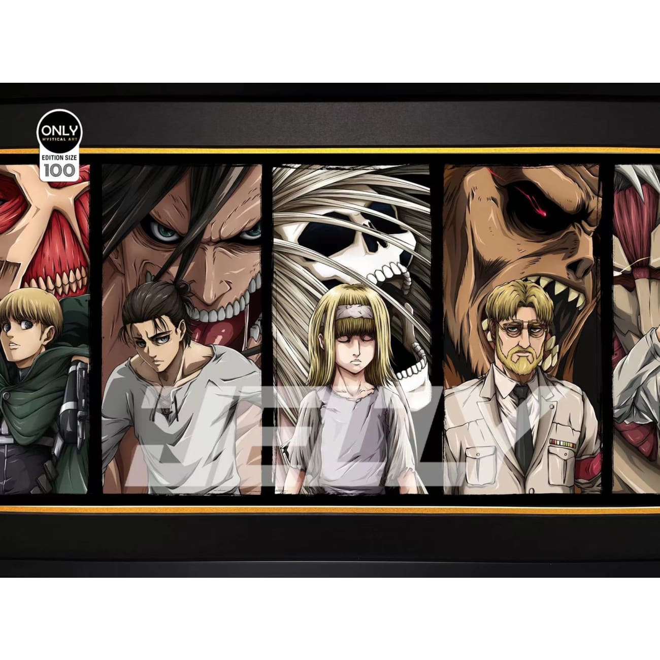 Mystical Art - Attack on Titan character Titan poster frame 