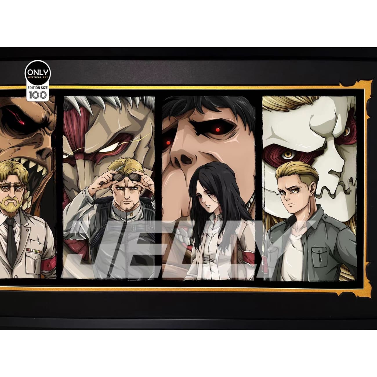 Mystical Art - Attack on Titan character Titan poster frame 