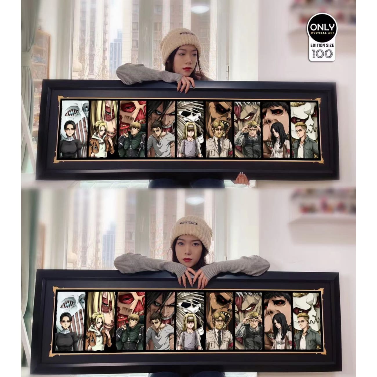 Mystical Art - Attack on Titan character Titan poster frame 
