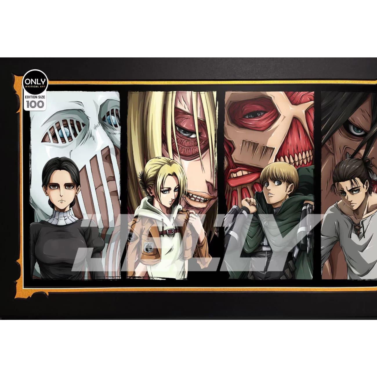 Mystical Art - Attack on Titan character Titan poster frame 