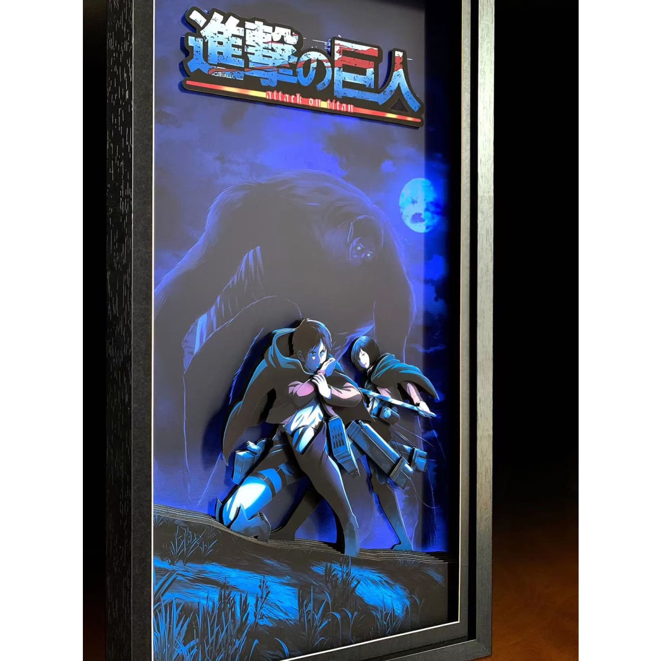 Mystical Art - Attack on Titan Light Guide Transformation 3D Paper Art Frame 
