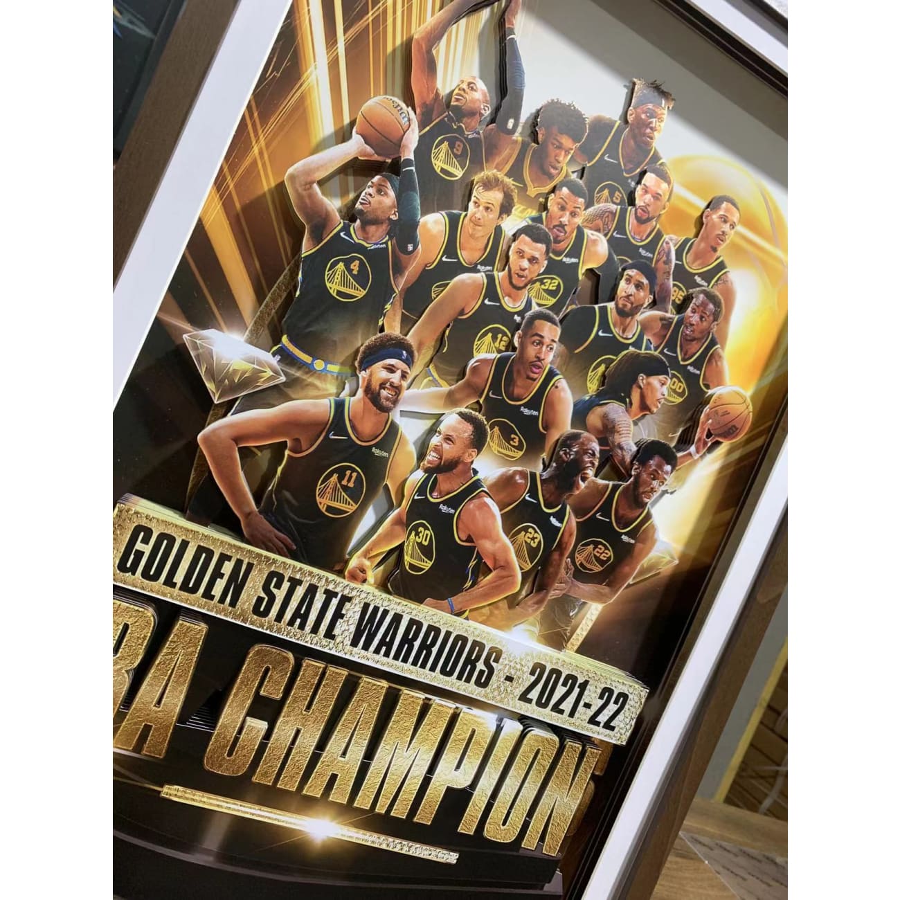 Mystical Art - Golden State Warriors Team 3D Poster Frame