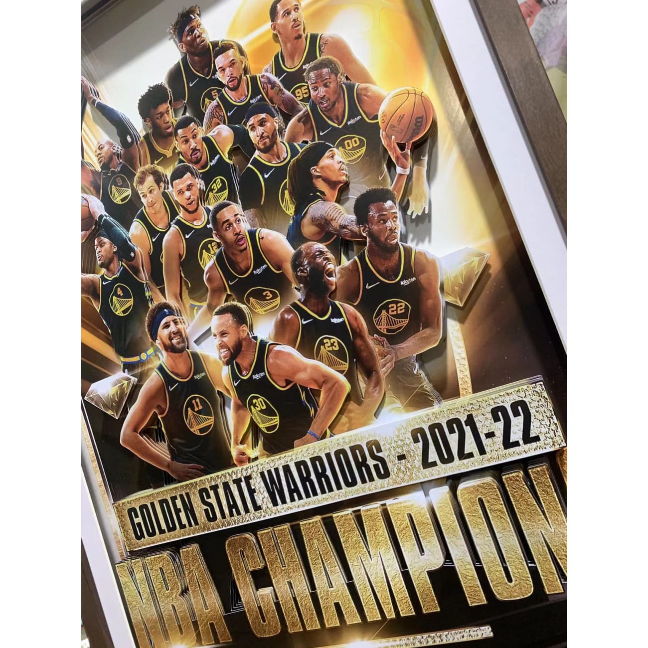 Mystical Art - Golden State Warriors Team 3D Poster Frame