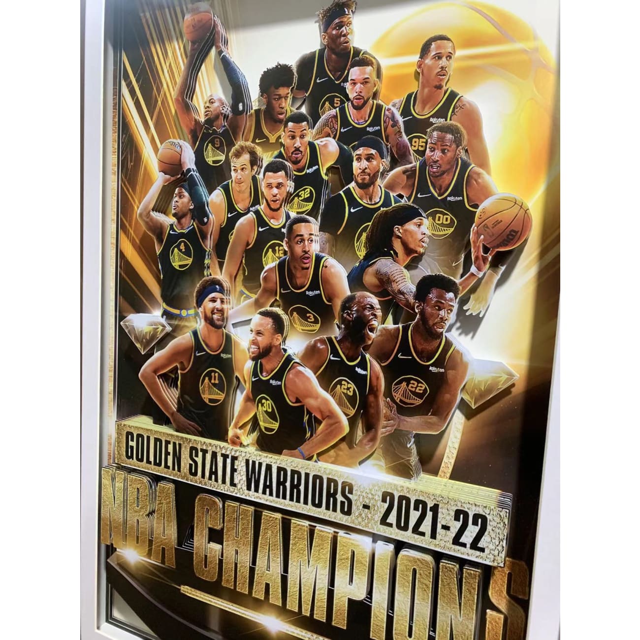 Mystical Art - Golden State Warriors Team 3D Poster Frame