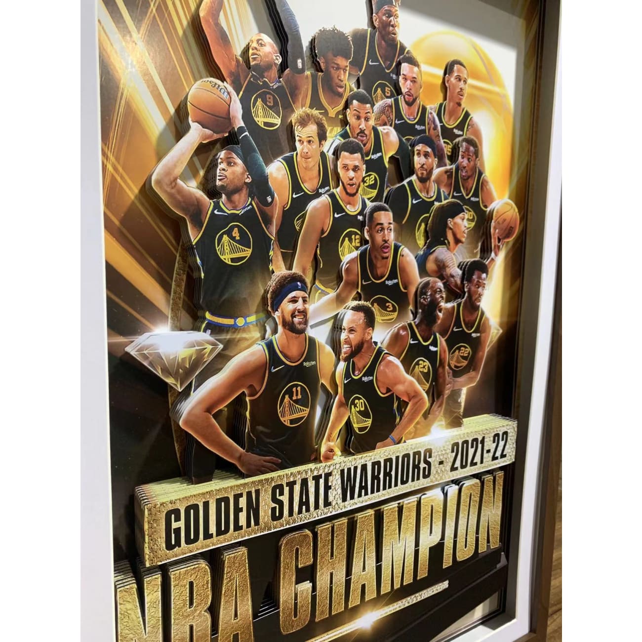 Mystical Art - Golden State Warriors Team 3D Poster Frame
