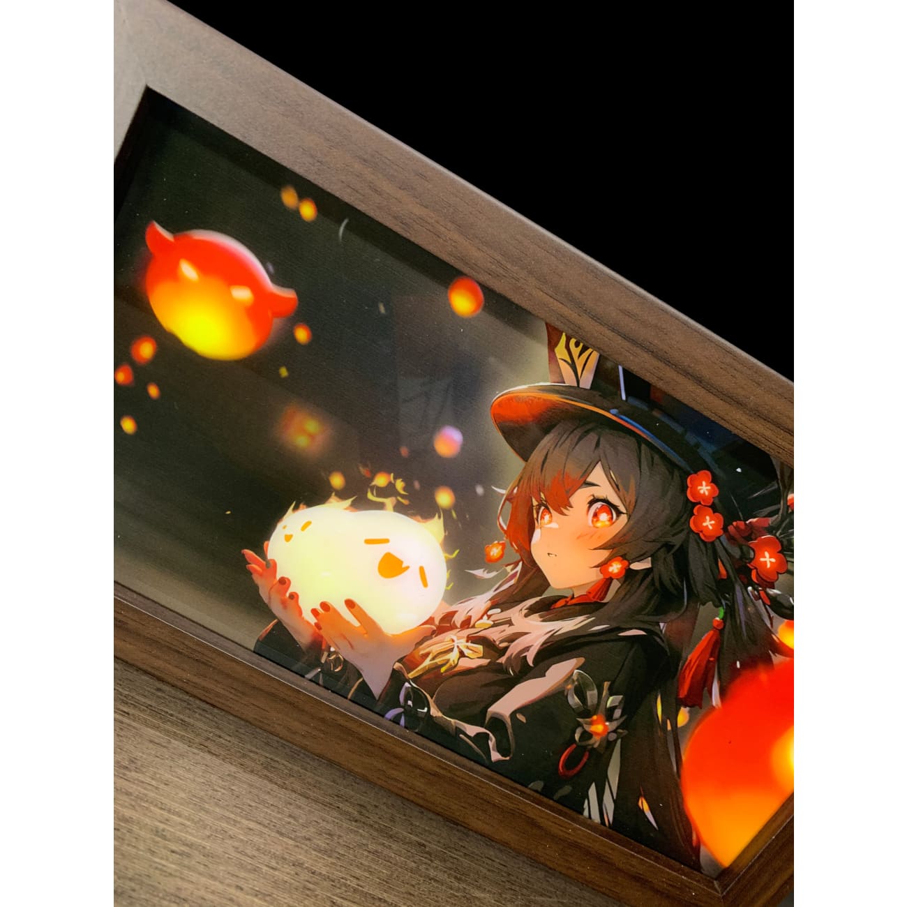 Mystical Art - Hu Tao Light Guide Transformation Poster Frame