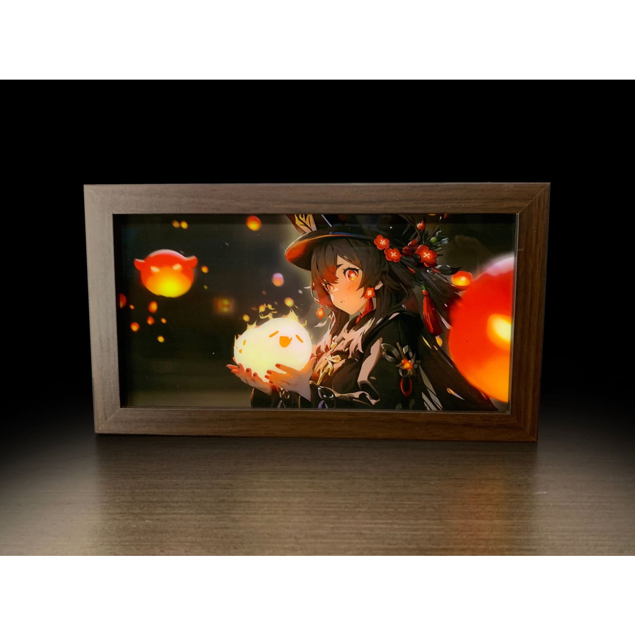 Mystical Art - Hu Tao Light Guide Transformation Poster Frame