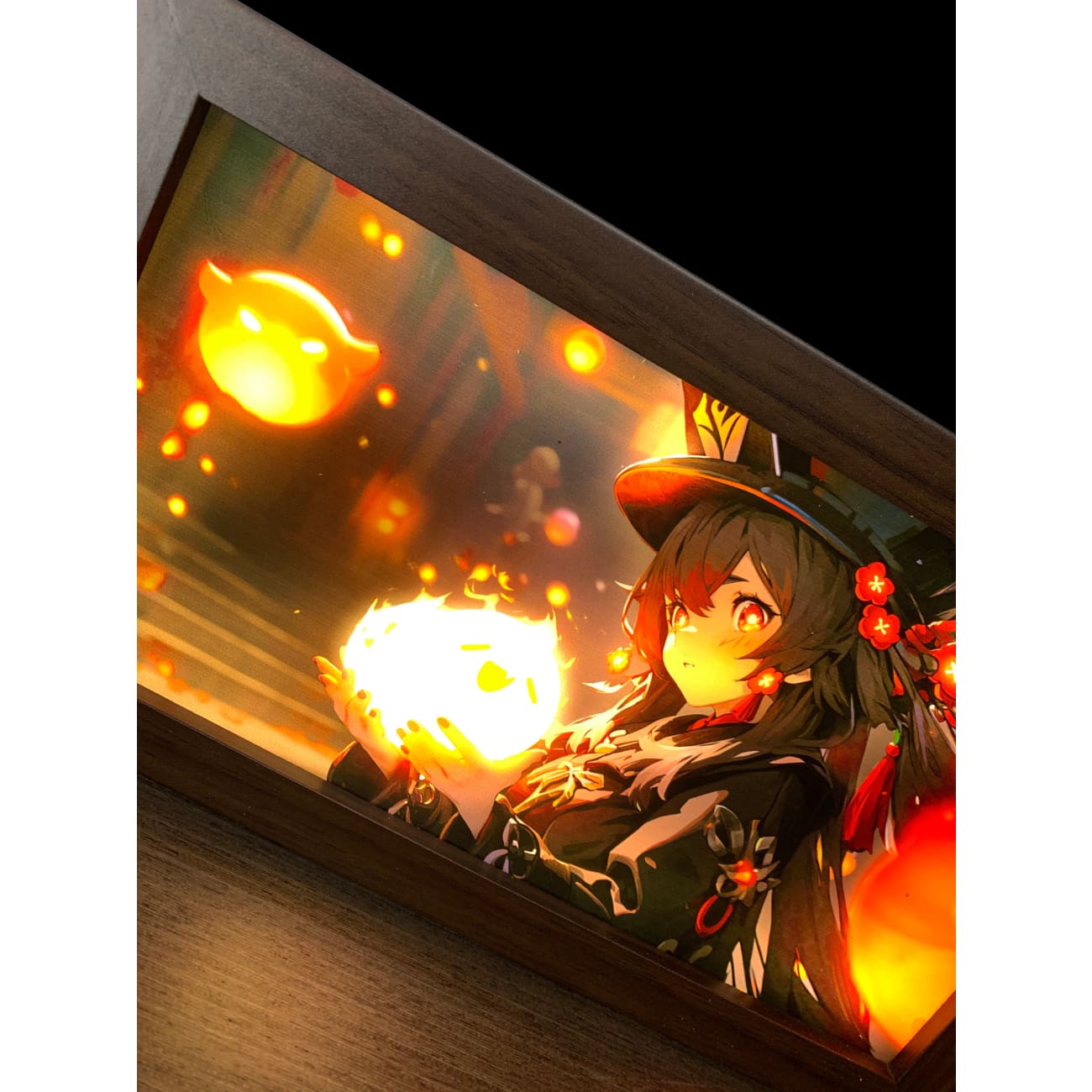 Mystical Art - Hu Tao Light Guide Transformation Poster Frame