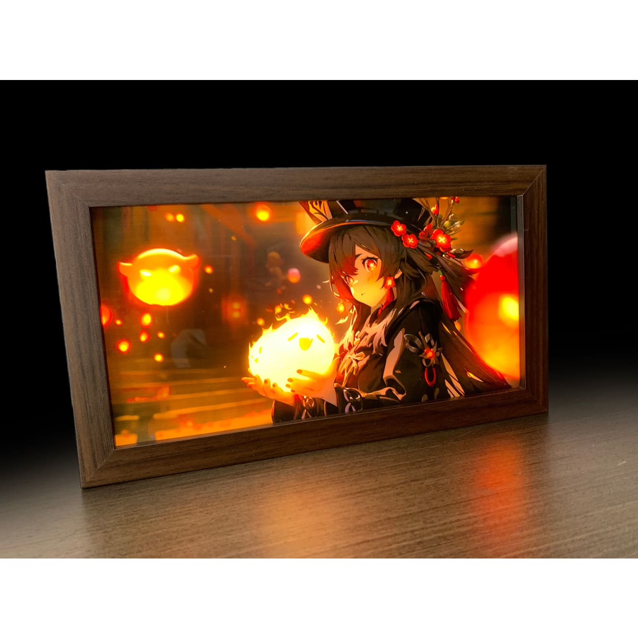 Mystical Art - Hu Tao Light Guide Transformation Poster Frame