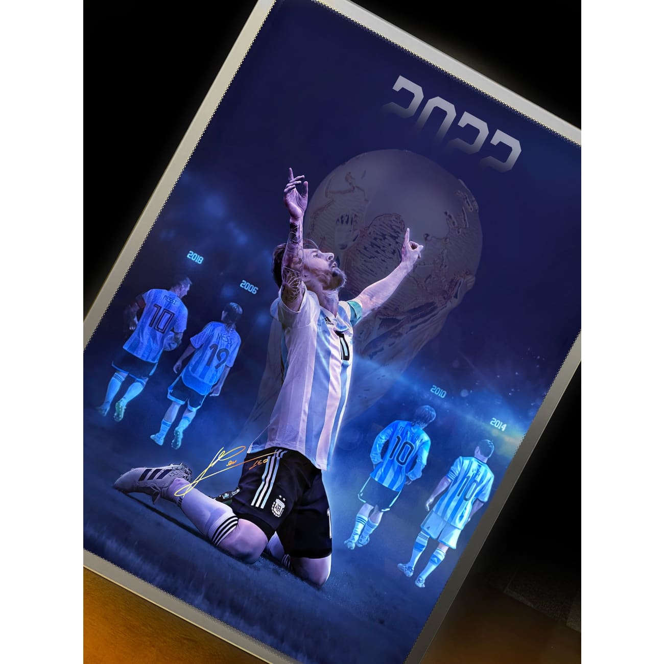 Mystical Art - Lionel Messi Champion Light Guide Transformation Painting [World Cup Champion Version/ No.10 Jersey Version]