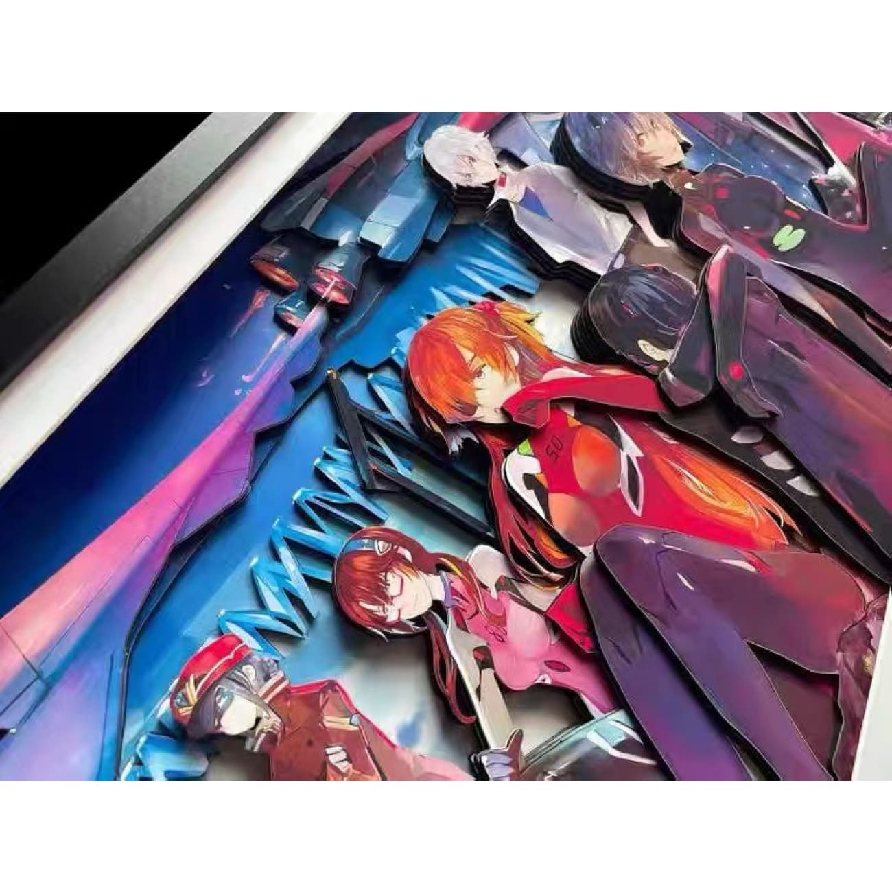 Mystical Art  - Neon Genesis Evangelion (EVA) Character 3D Poster Frame [86cm x 36cm]