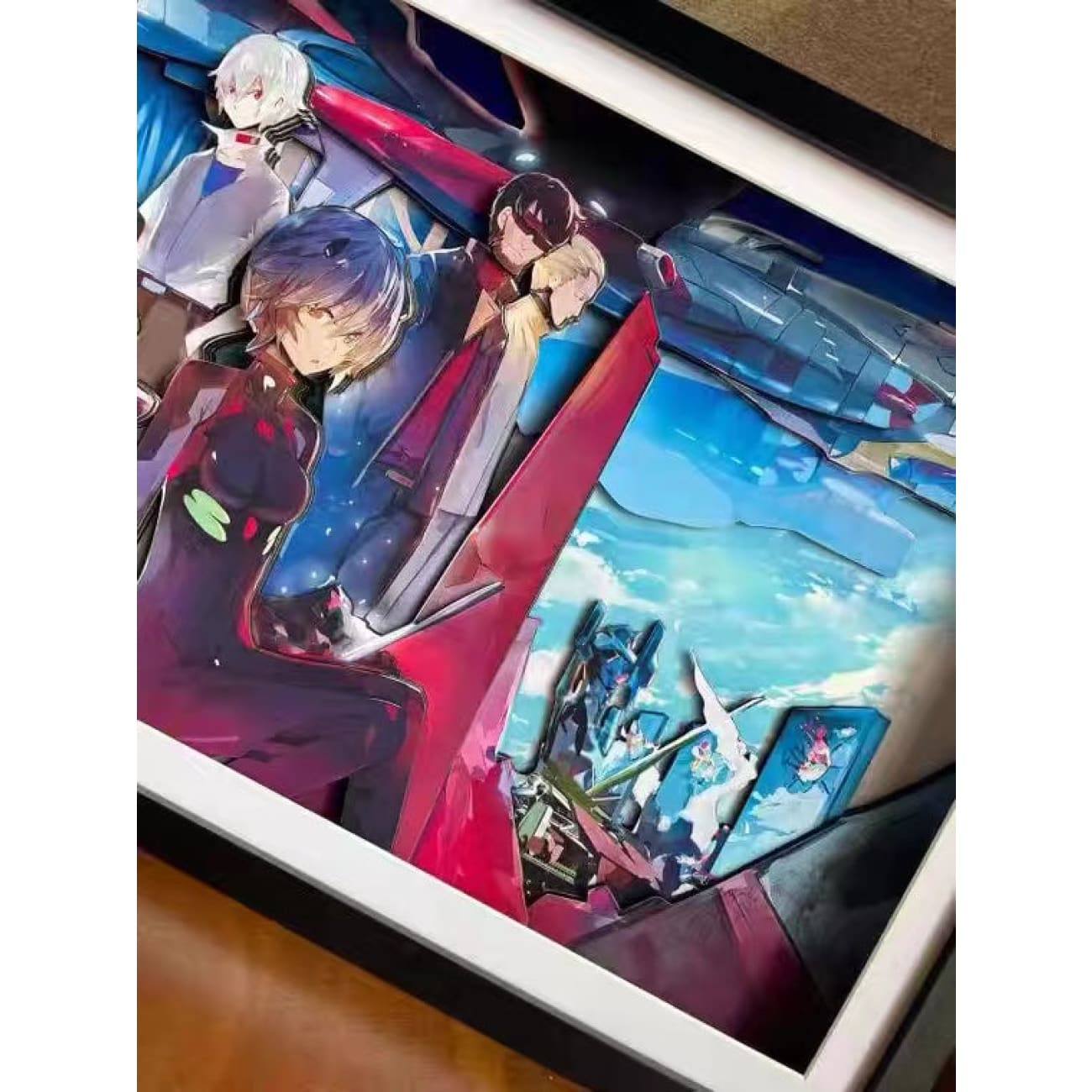 Mystical Art  - Neon Genesis Evangelion (EVA) Character 3D Poster Frame [86cm x 36cm]