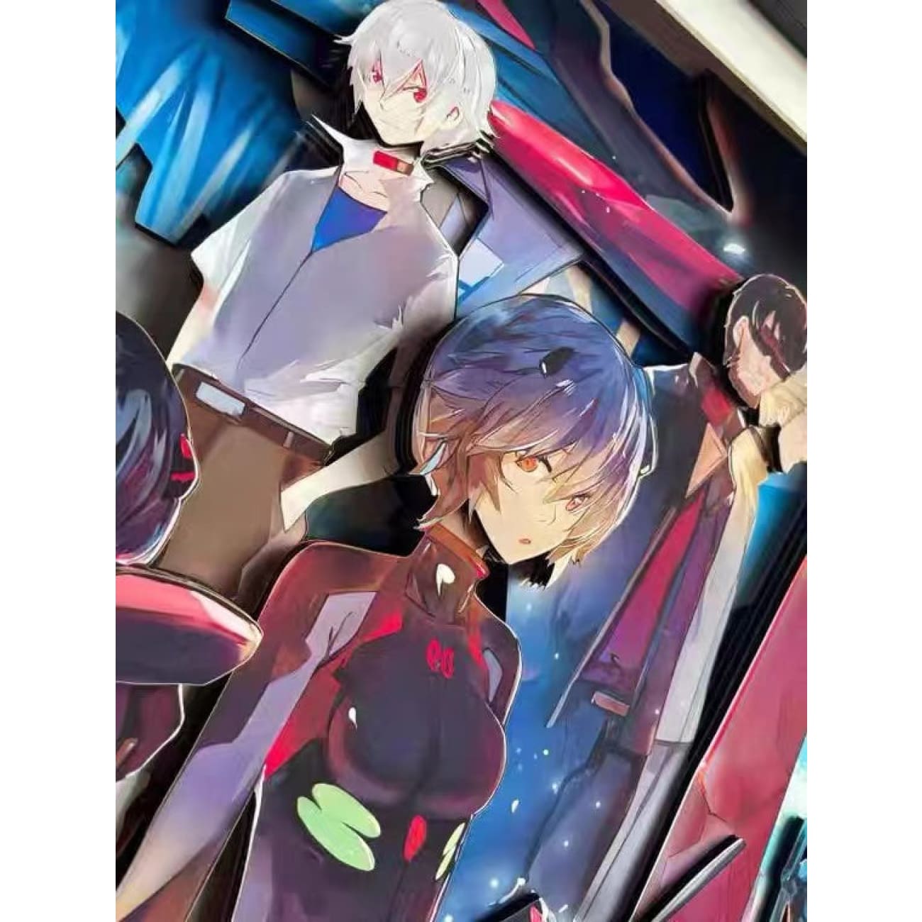 Mystical Art  - Neon Genesis Evangelion (EVA) Character 3D Poster Frame [86cm x 36cm]