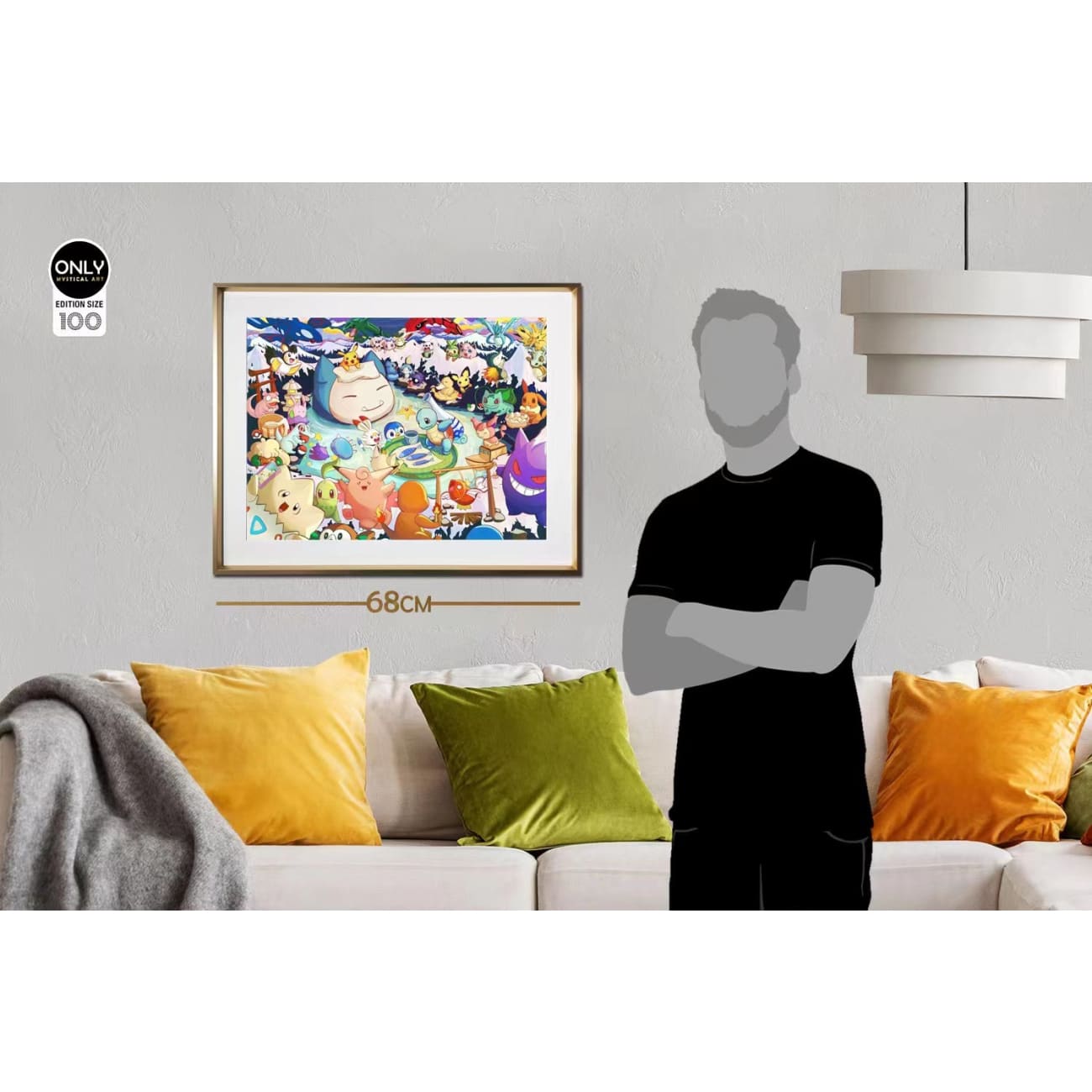 Mystical Art - Pokemon Hot Spring Poster Frame