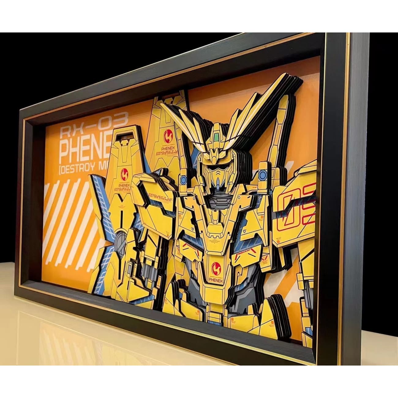 Mystical Art - RX-0 Unicorn Gundam / RX-0 Unicorn Gundam 03 Phenex 3D Poster Frame
