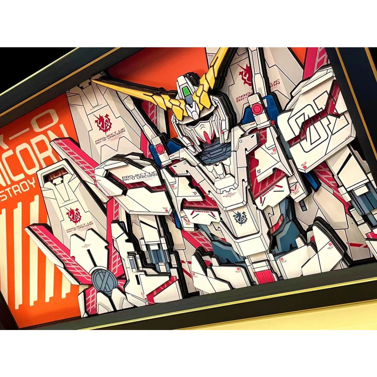 Mystical Art - RX-0 Unicorn Gundam / RX-0 Unicorn Gundam 03 Phenex 3D Poster Frame