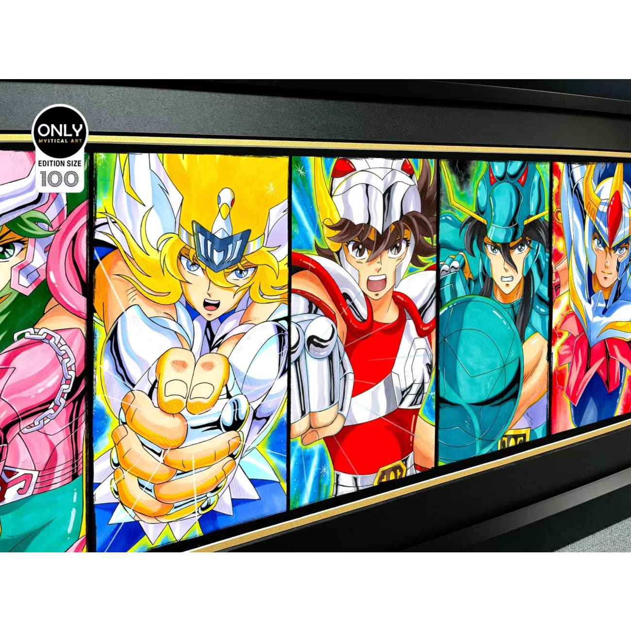 Mystical Art - Saint Seiya Poster Frame the five bronze sanits