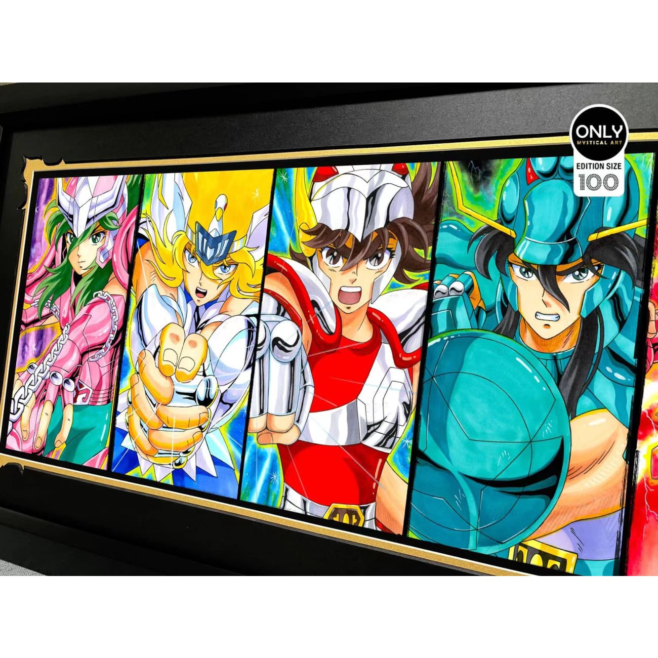 Mystical Art - Saint Seiya Poster Frame the five bronze sanits