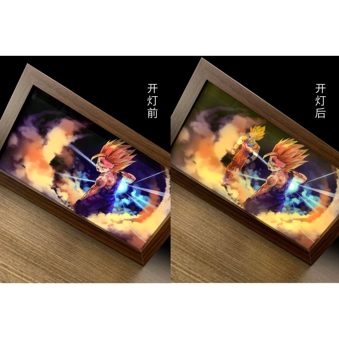 Mystical Art - Son Goku & Son Gohan Light Guide Poster Frame