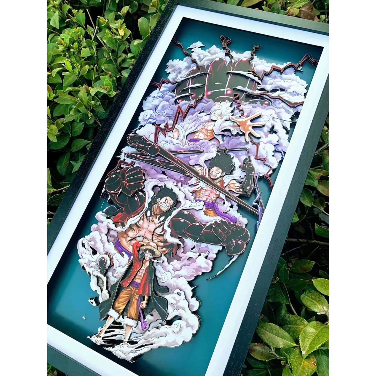 Mystical Art - Sun God Nika Luffy Gear 5 3D Poster Frame