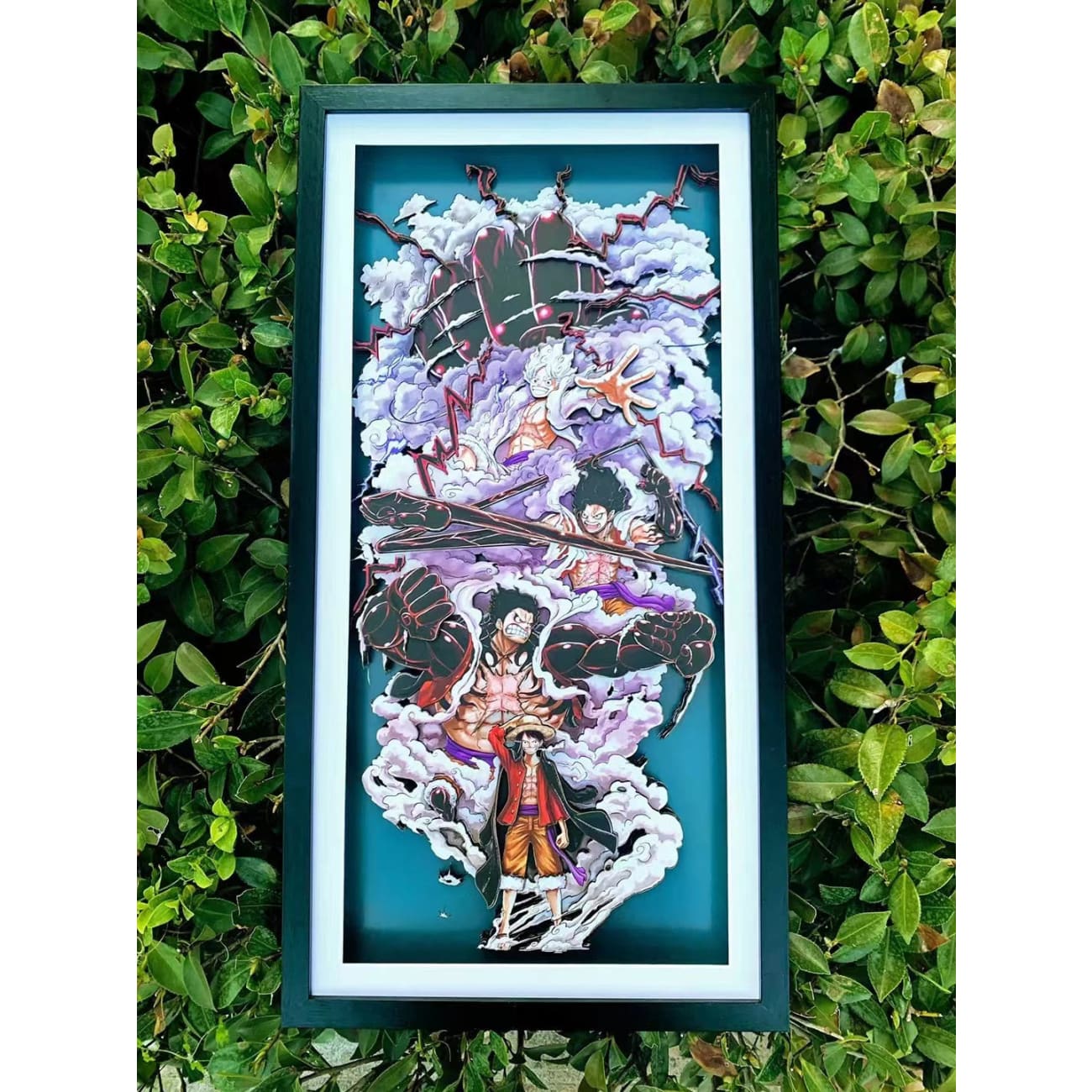 Mystical Art - Sun God Nika Luffy Gear 5 3D Poster Frame