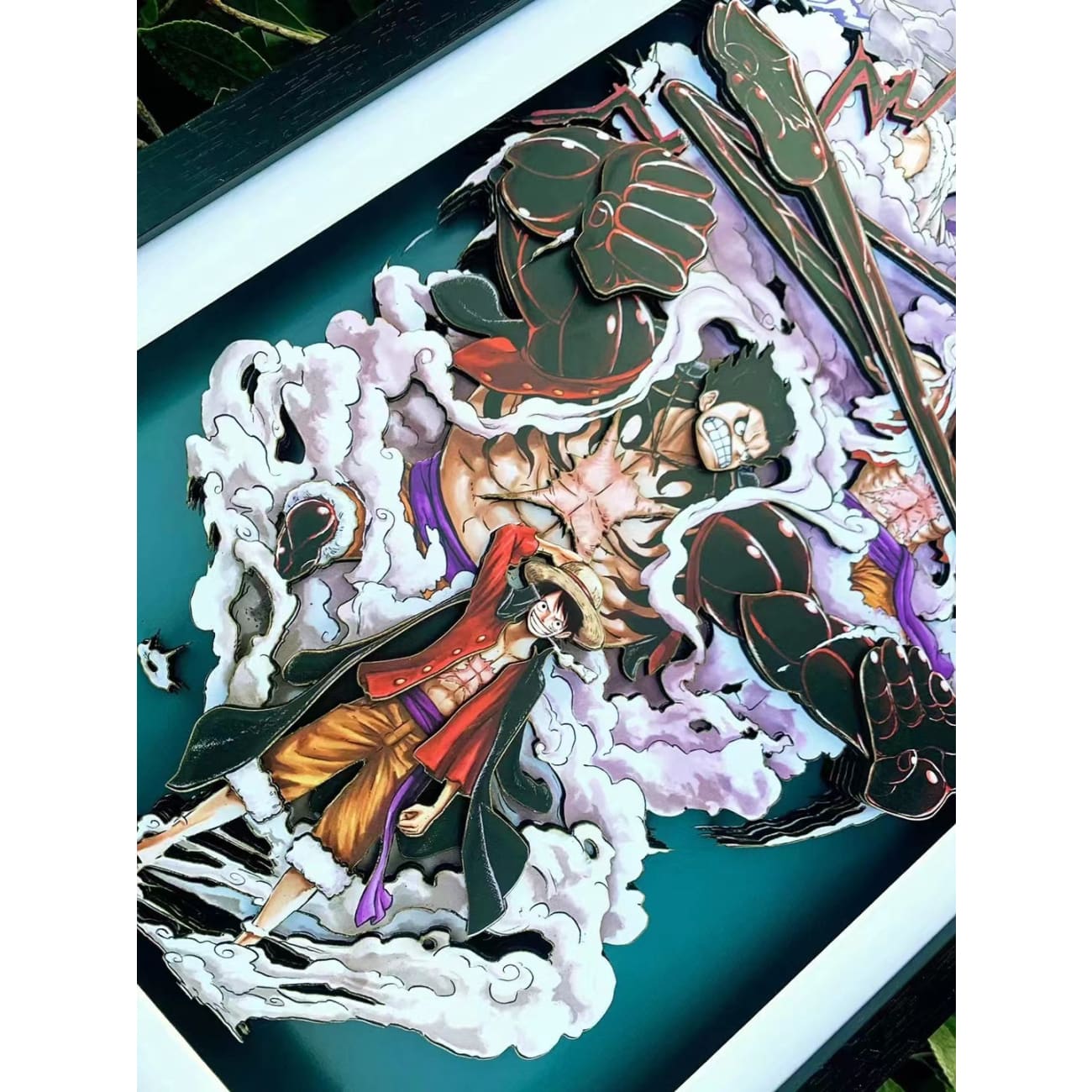 Mystical Art - Sun God Nika Luffy Gear 5 3D Poster Frame